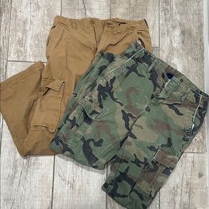 Camo and Tan Cargo Pants 28x30 bundle